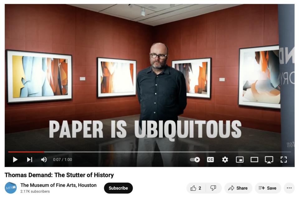 Thomas Demand tells you more about his work